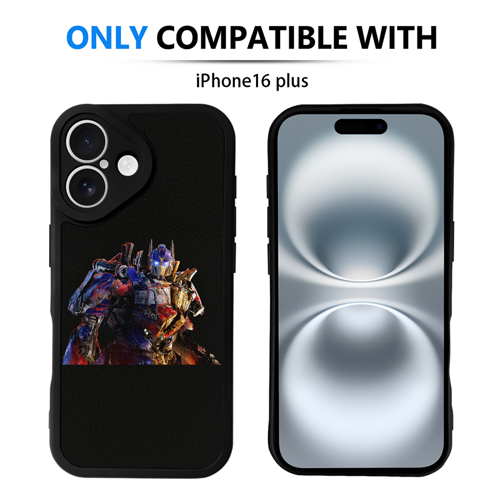 （画像用） Transformers トランスフォーマー 【iPhone 16シリーズ対応】シリコンスマホケース（レザー調） 材質：シリコン